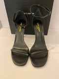 Pre Loved Yves Saint Laurent Opyum Sandals in Black Leather Size uk7