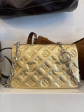 Louis Vuitton Coussin Pochette Crossbody in Gold Mettalic