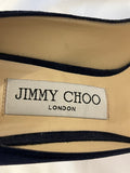 Pre Loved Jimmy Choo Navy Suede Heels UK 3.5