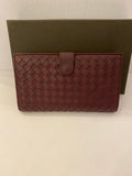 Pre Loved Bottega Veneta Intrecciato Leather Continental Wallet in Old Rose (excellent)