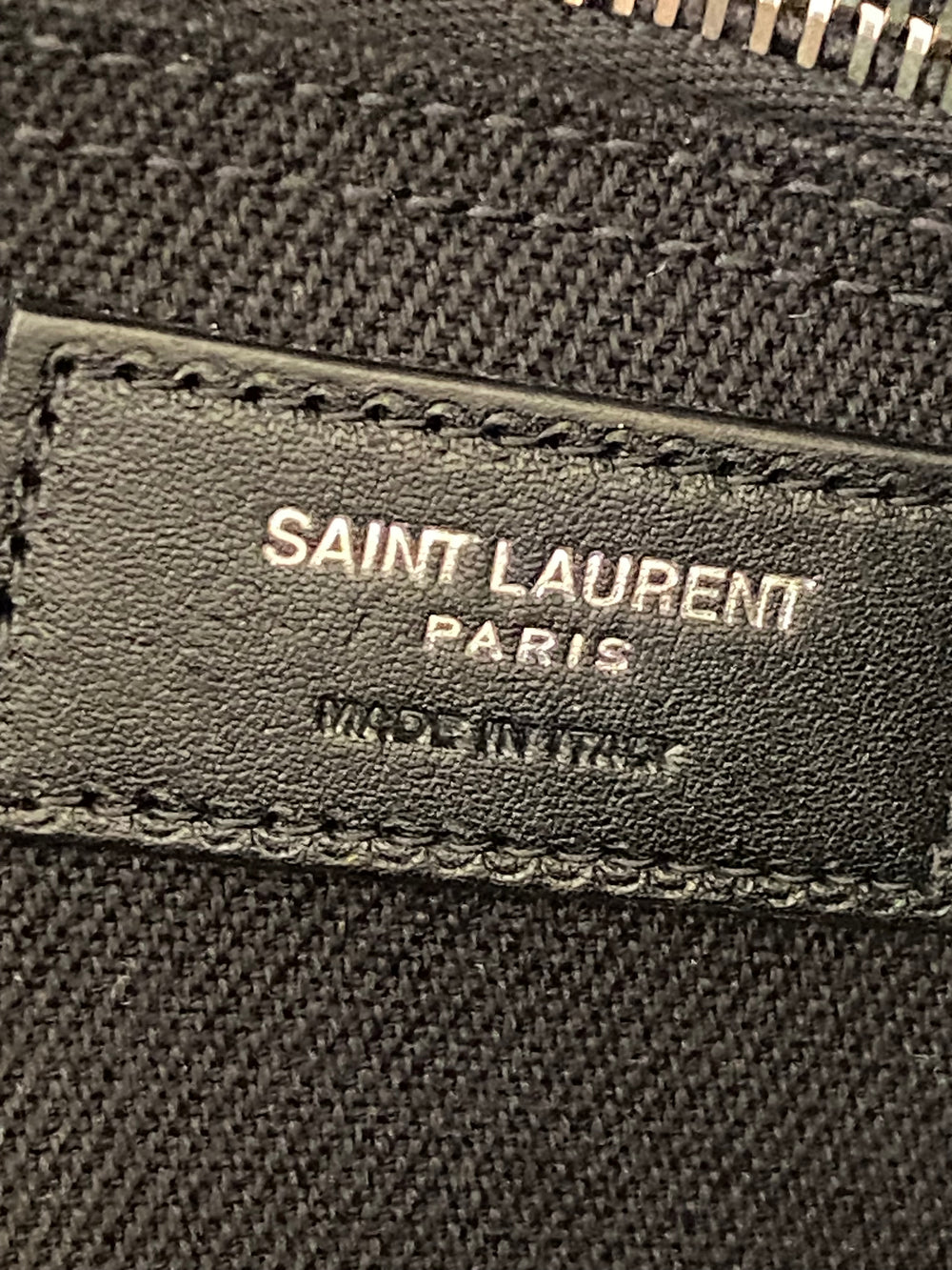 Yves Saint Laurent Rive Gauche Black Canvas Tote Bag (excellent)