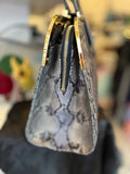 Pre Loved Yves Saint Laurent Exotic Leather Bag in Greys & Blues