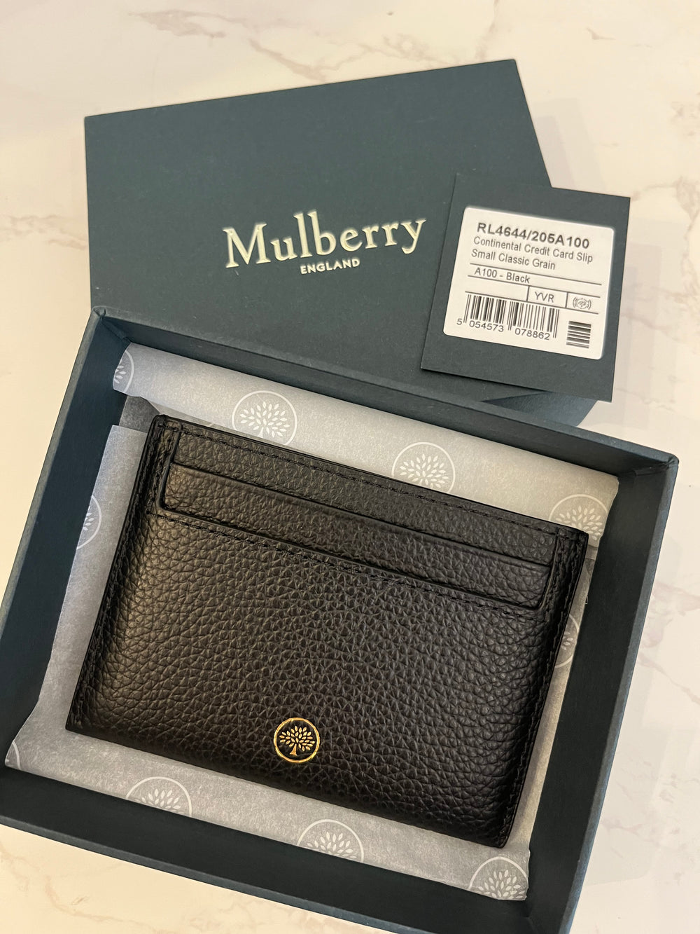 Pre Loved Mulberry Continental Card Holder in Black