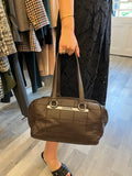 Chanel Chocolate Bar Tote in Brown with Silver Hardware