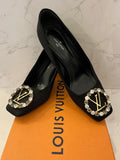 Pre Loved Louis Vuitton Madeline Satin & Crystal Heels UK 5 **RESERVED**