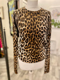 Pre Loved Zadig & Voltaire Cashmere Leopard Print Beaded Sweater size M (excellent)