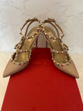 Pre Loved Valentino Garavani Poudre Rock Stud Heels UK6 ** reserved NF **