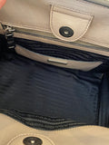 Pre Loved Prada Beige Leather and Suede Medium Tote
