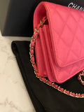 Pre Loved Chanel Mini Wallet on Chain in Pink 2020 (excellent)
