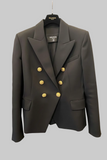 Balmain Black Wool Jacket FR40 Fits UK 10/12
