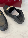 Pre Loved Gucci Brixton Black Leather Moccasins UK 6 - NEW