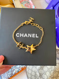 Pre Loved Chanel Gold Tone Chanel Star Bracelet - NEW