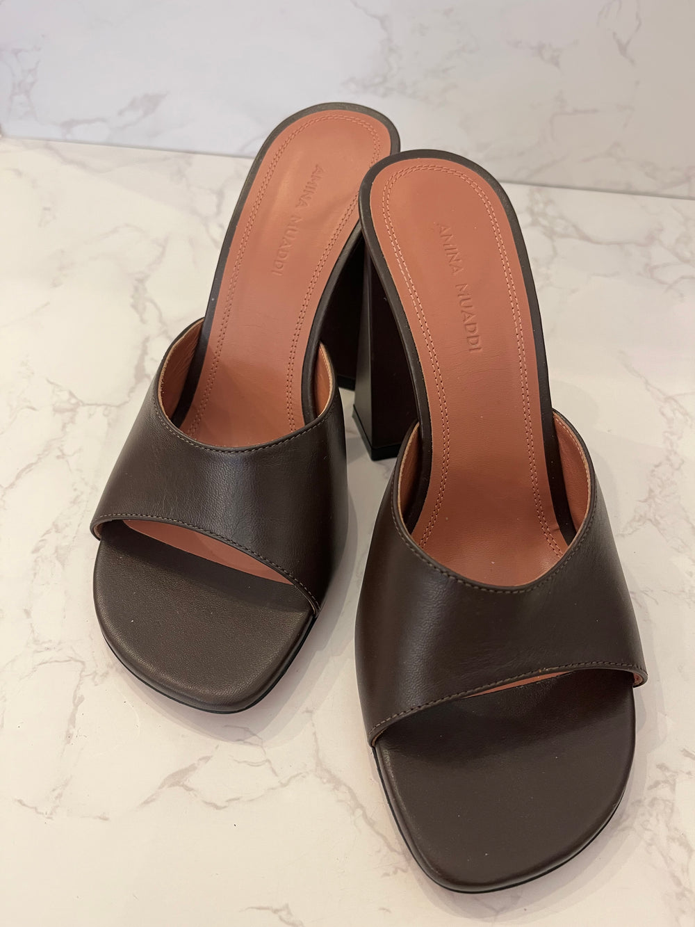 Pre Loved Amina Muaddi Lupita open toe sandals. UK size 3.5