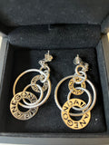 Pianegonda Silver Drop Hoop Earrings