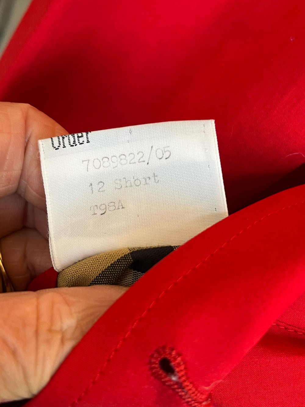Pre Loved Burberry Red Trench Coat UK12