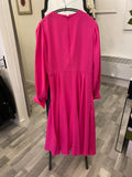 Preloved Roksanda Adyn Cerise Pink Silk Dress UK14 (new)