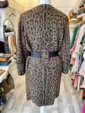 Dolce & Gabbana Leopard Wool & Silk Coat - Size 38 (fits uk8-10)