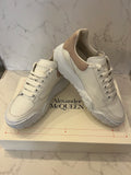 Pre Loved Alexander McQueen Oversized White Trainers with Pink Accents UK 5.5 (new)