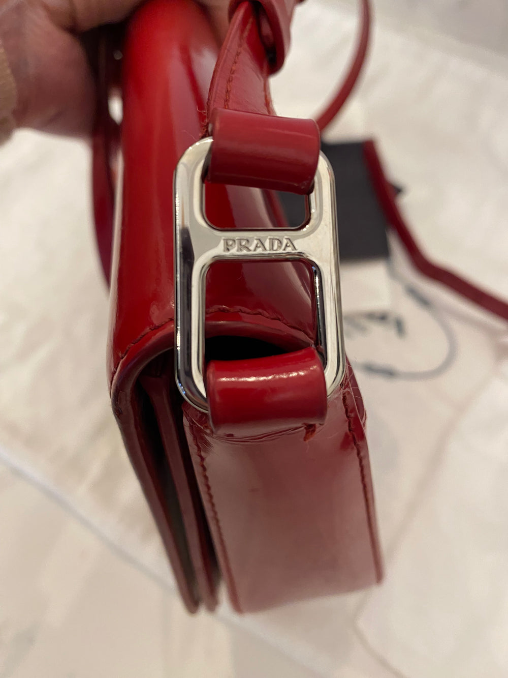 Pre Loved Prada Red Satchel Bag