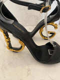 Pre Loved Dolce & Gabbana Keira Baroque Logo Sandals UK 5