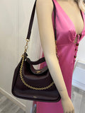Pre Loved Mulberry Leighton Top Handle in Dark Burgundy Grained Leather (excellent)