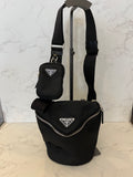 Pre Loved Prada Tessuto Nylon and Leather shouder bag
