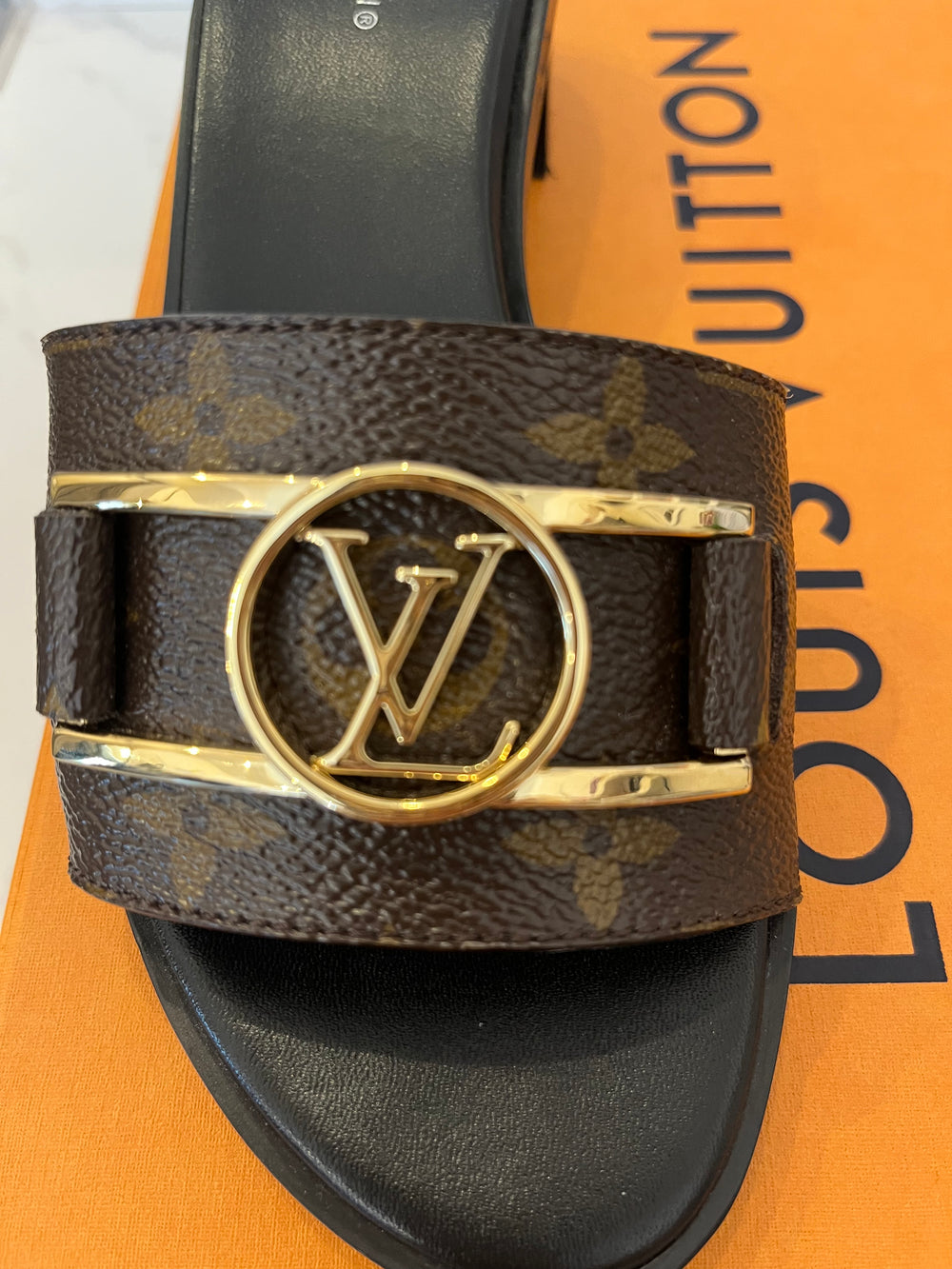 Pre Loved Louis Vuitton Monogram Lock It Mules UK 4