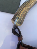 Pre Loved Yves Saint Laurent vintage brown leather Mombassa Horn Bag