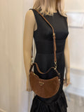 Pre Loved Prada Arque Brown Suede Bag (pristine)