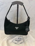 Pre Loved Prada Re-Edition 2000 Nylon Mini Bag in Dark Green