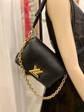 Pre Loved Louis Vuitton Twist MM in Black Leather (excellent)