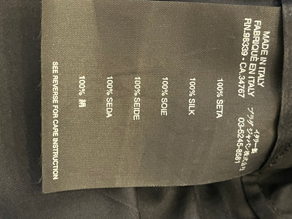 Pre Loved Prada Black Silk Bow Dress size 42 UK10
