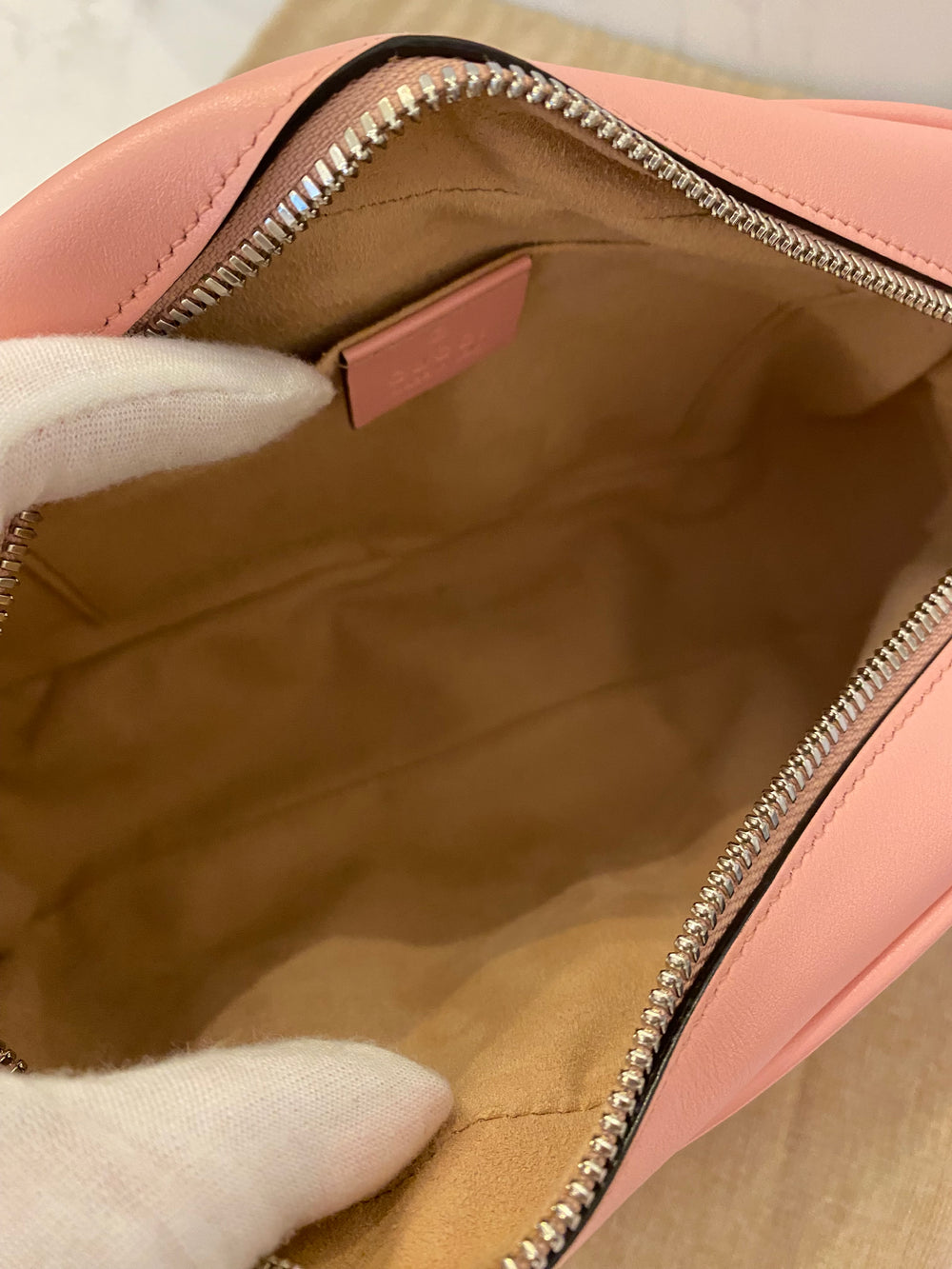 Pre Loved Gucci GG Marmont Matelasse Shoulder/Crossbody in Wild Rose (excellent)