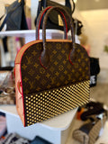 Pre Loved Collaboration Louis Vuitton Monogram & Christian Louboutin Studded Shopping Bag