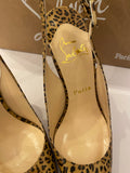 Pre Loved Christian Louboutin 120 Patent Leopard Heels uk4