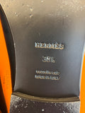 Pre Loved Hermes Black  Lota Mules - UK 5.5