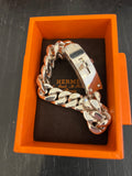 Hermes Kelly Gourmette Silver Bracelet