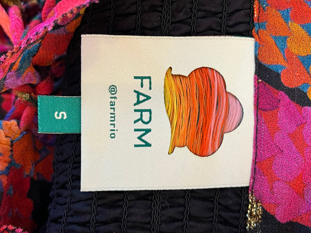 Pre Loved Farm Rio Multicoloured Mini Dress size S