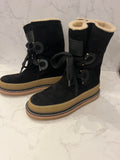 Pre Loved Salvatore Ferragamo Sheepskin Boots U.K. 5.5 narrow fitting, fits U.K. 5 (New)
