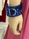 Pre Loved Dior Blue Resin & Crystal Cuff