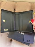 Pre Loved Prada Black Calf Leather Wallet Bag (as new)