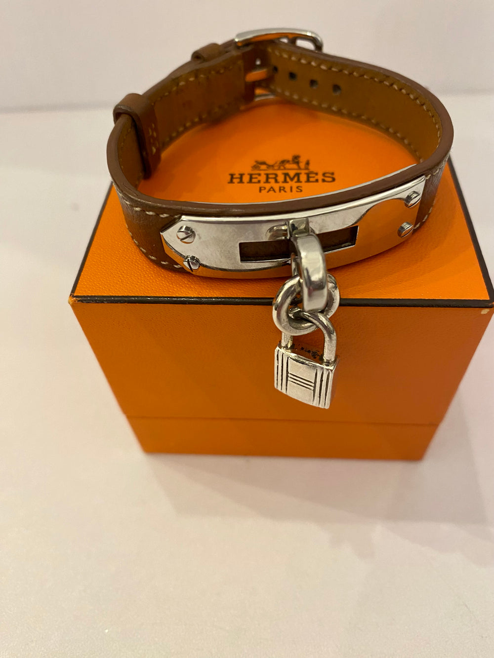 Pre Loved Hermes Kelly Watch Strap with Hermes Charm