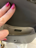 Jimmy Choo Bag Embossed Leather Crossbody Bag in Grey  (new)