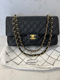 Pre Loved Chanel Classic Flap Bag in Black Caviar Leather (excellent)