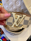 Pre Loved Louis Vuitton LV Damier Azure Belt - 95cm