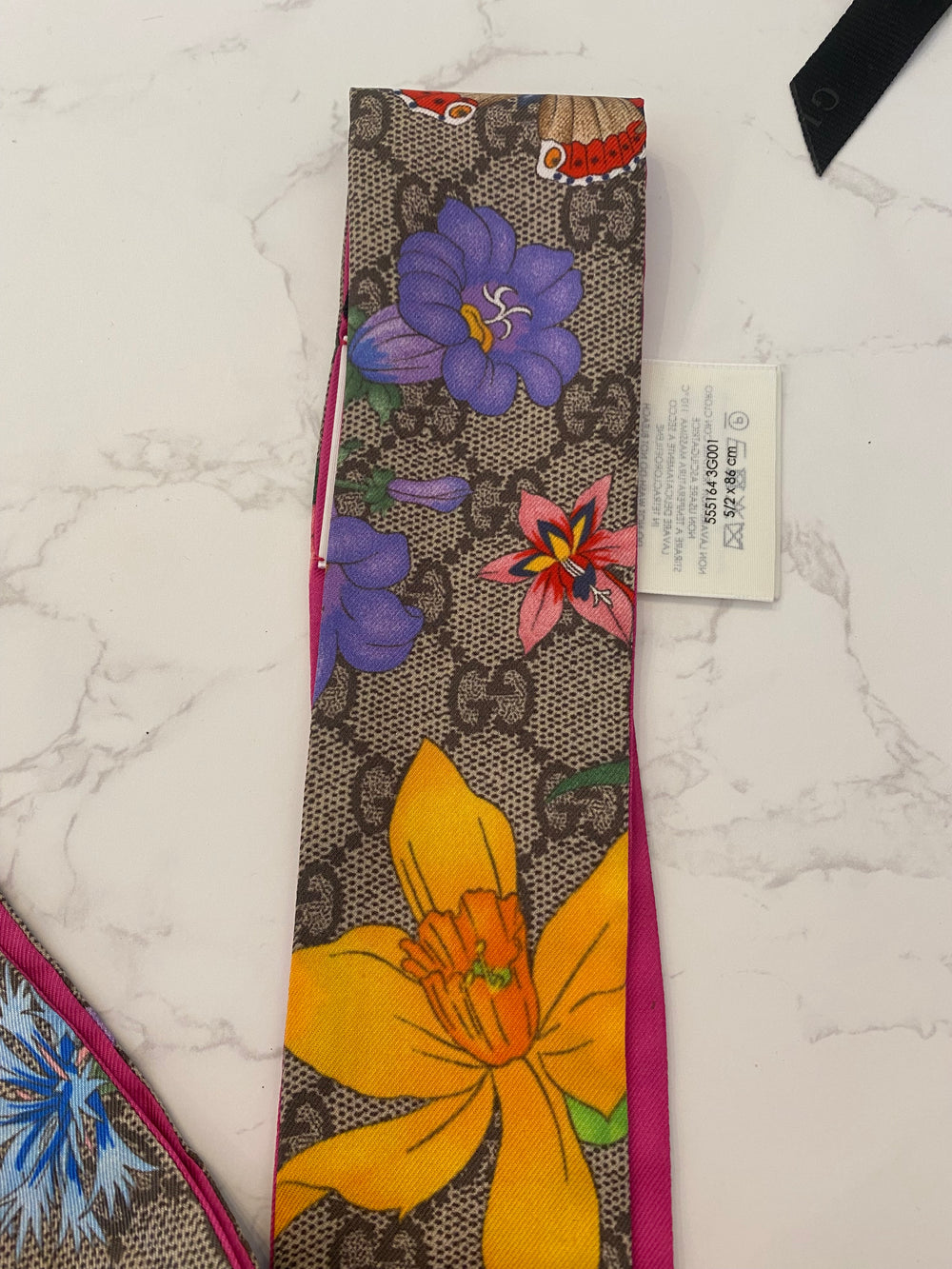 Pre Loved Gucci GG Flora Silk Neck Tie (excellent)