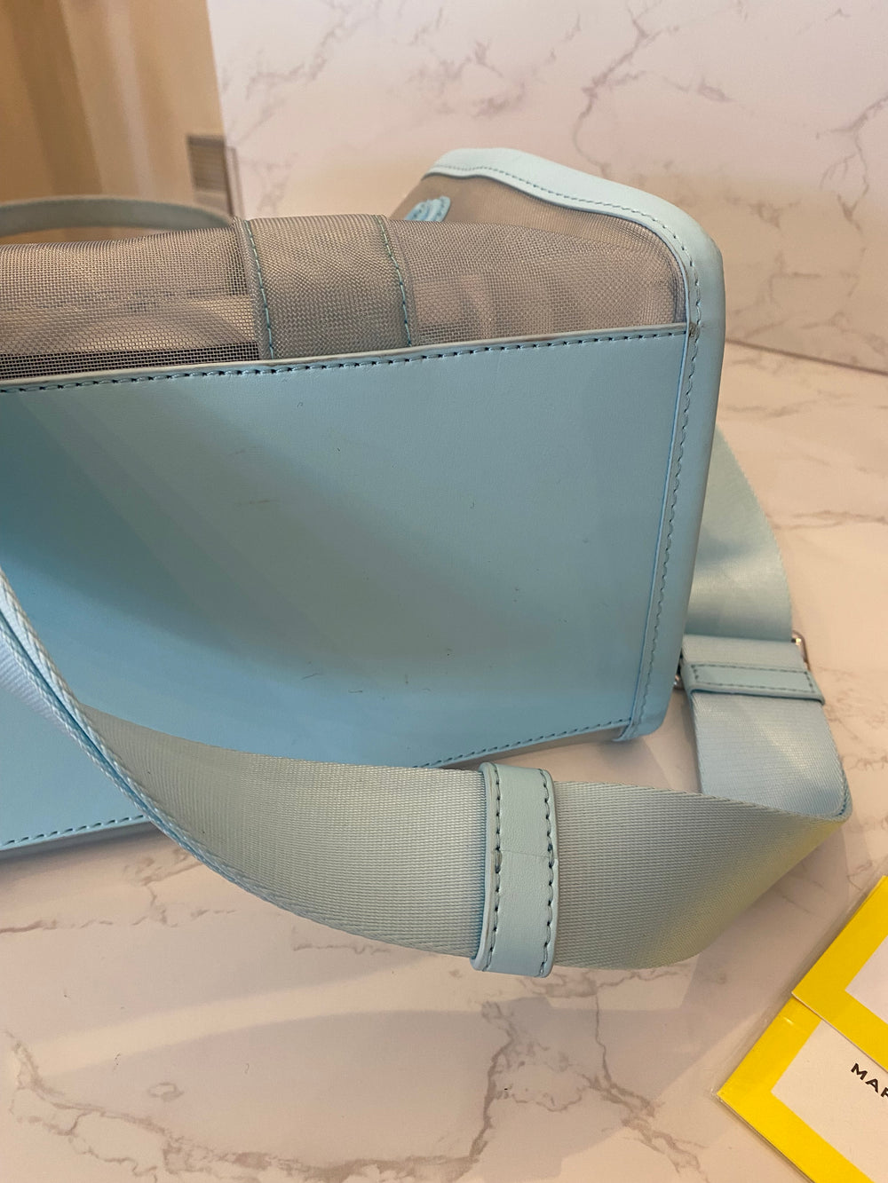 Pre Loved Marc Jacobs The Tote Bag Mesh Aqua Blue