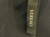 Pre Loved Gianni Versace Navy Silk Maxi Dress with Cut-Outs size 38 UK 6 (Excellent)