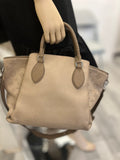 Pre Loved Louis Vuitton Mahina Haumea Bag in Two-Tone Beige