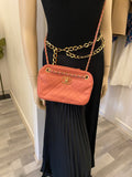 Pre Loved Chanel Lambskin Camera Bag in Dusky Pink - Excellent SALE
